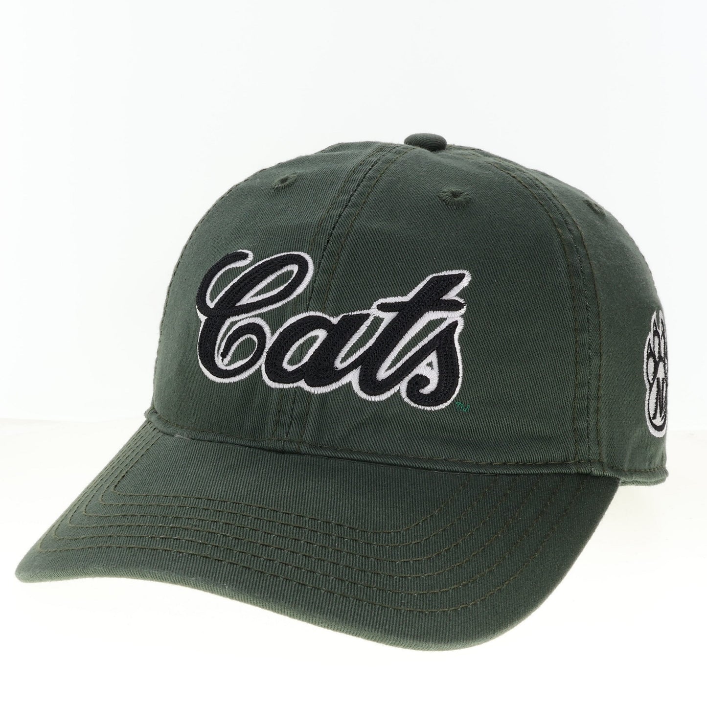 Legacy EZA Dark Green Hat with Cats Script