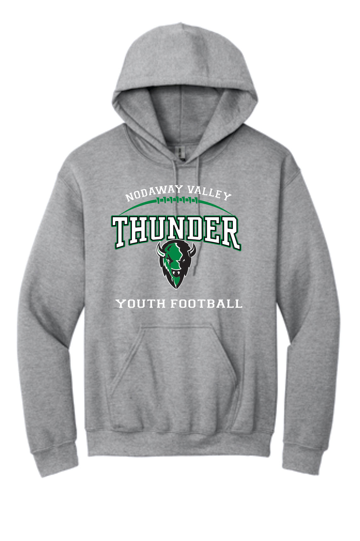 Nodaway Valley Thunder Youth Tackle Football Graphite Heather Apparel