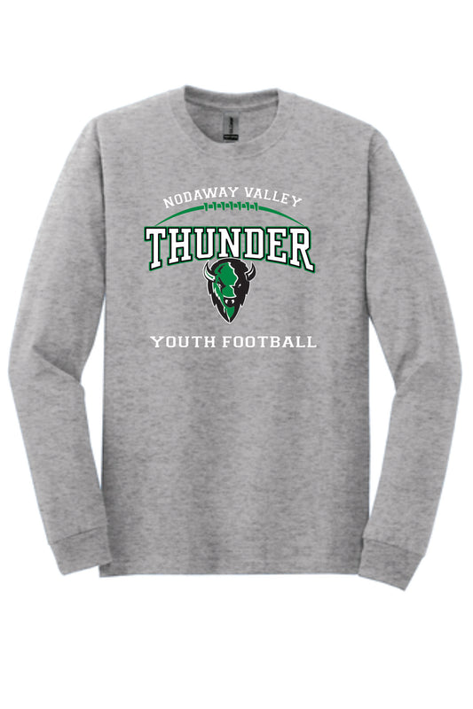Nodaway Valley Thunder Youth Tackle Football Graphite Heather Apparel
