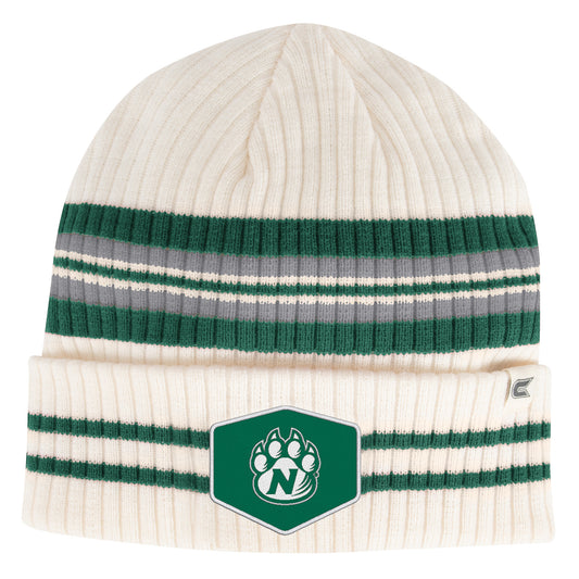 Colosseum Off White Striped Stocking Hat