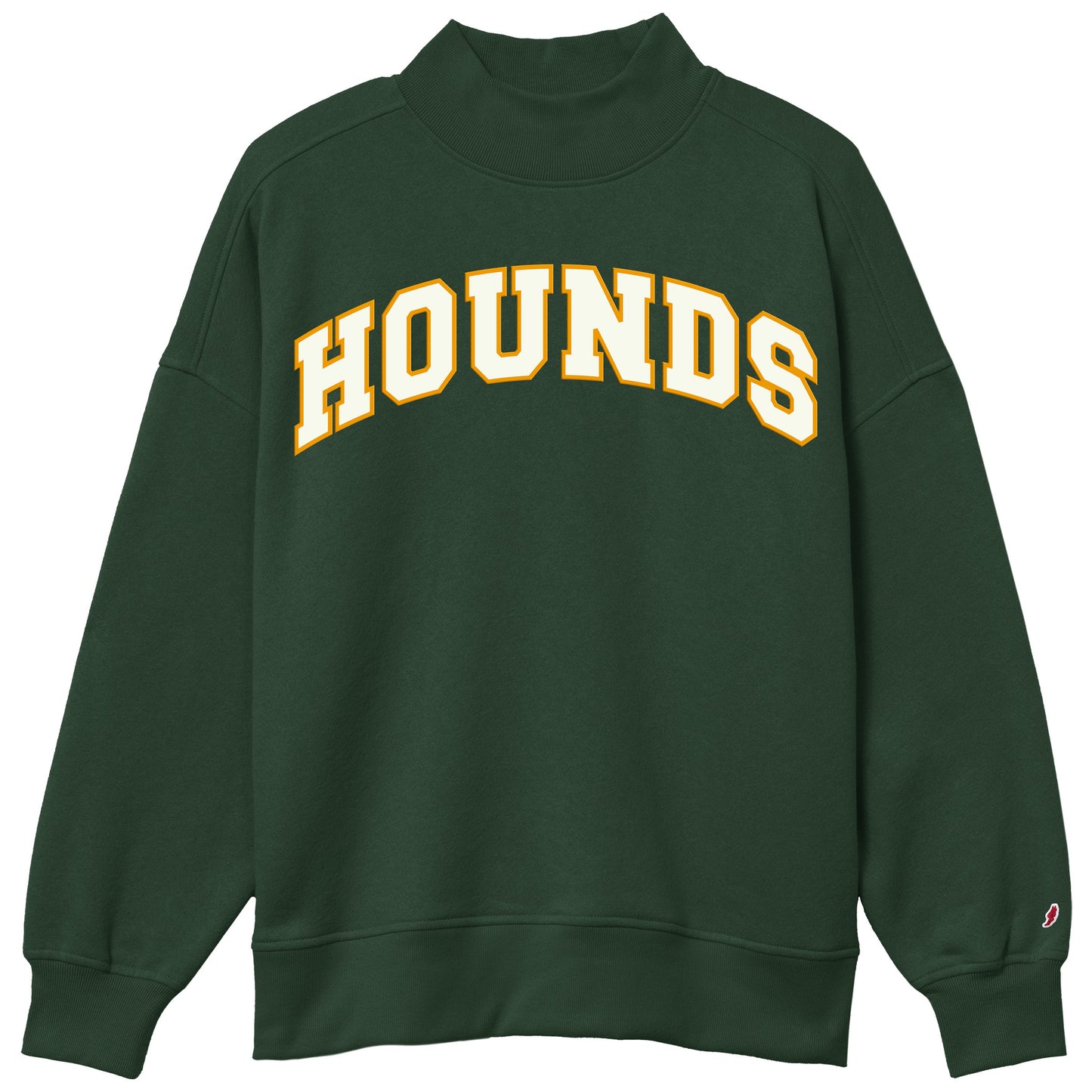 Spoofhound Green Mock Neck Crew