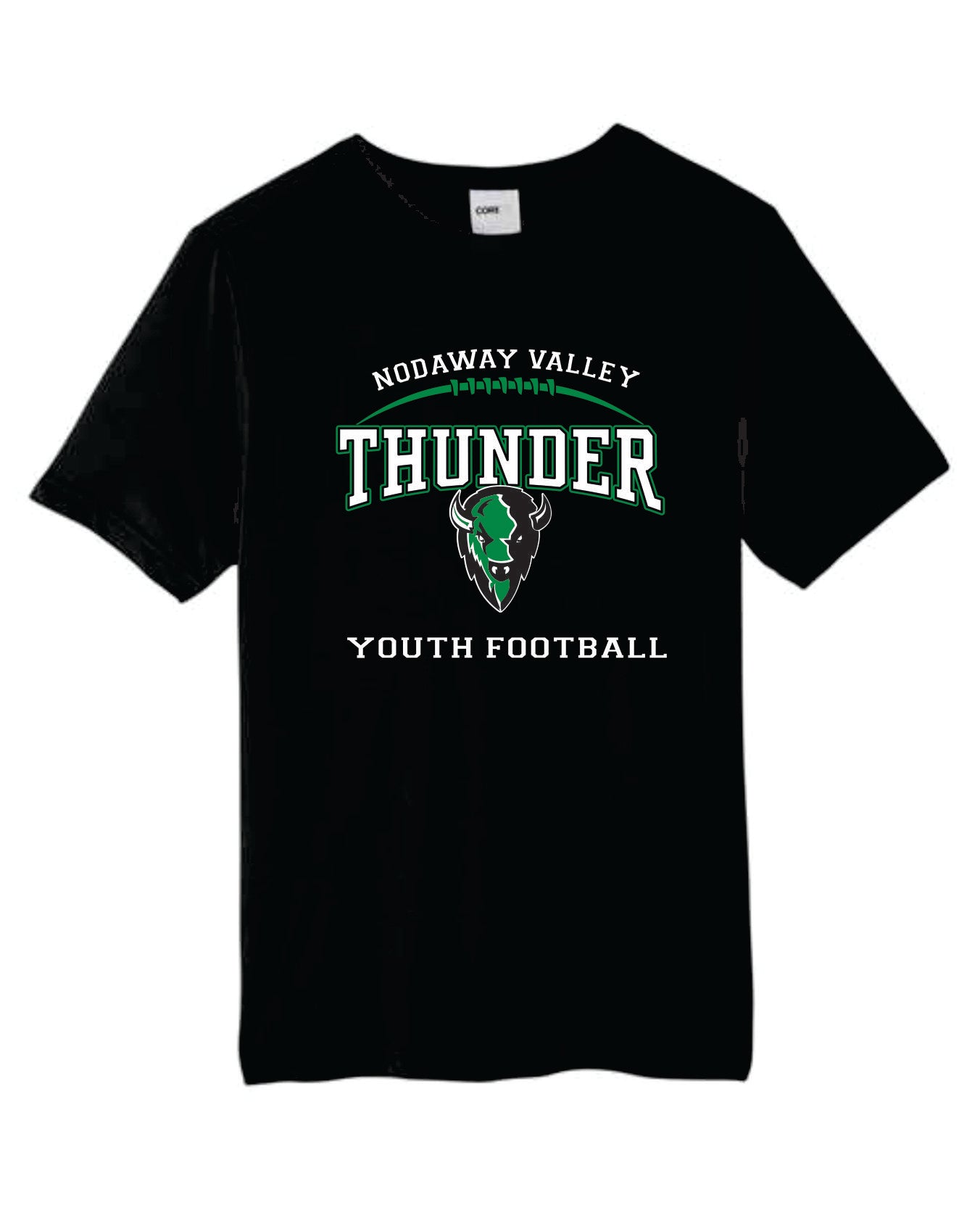 Nodaway Valley Thunder Youth Tackle Football Black Apparel