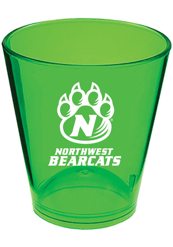 Northwest Bearcats Green Shot Glass