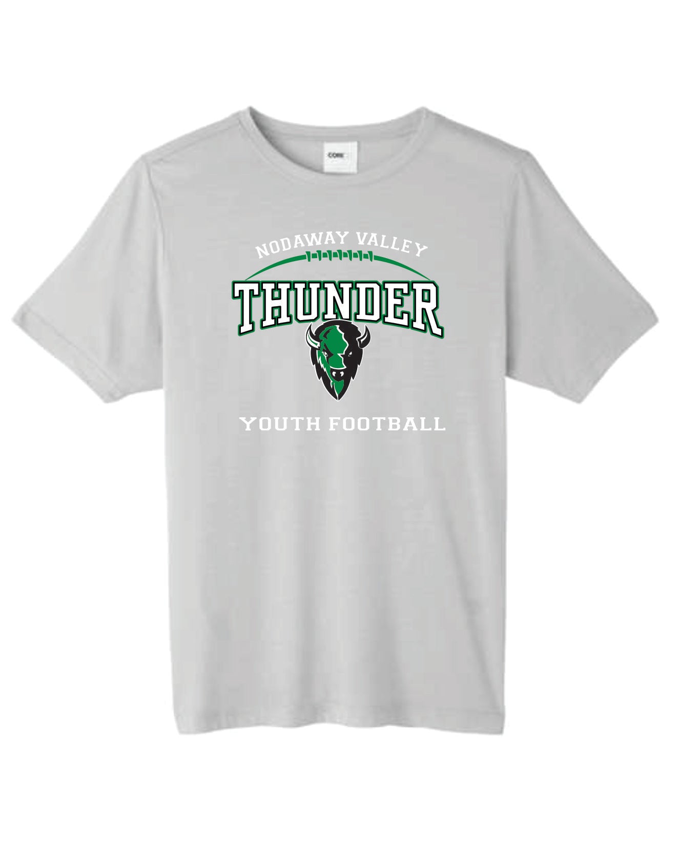 Nodaway Valley Thunder Youth Tackle Football Graphite Heather Apparel