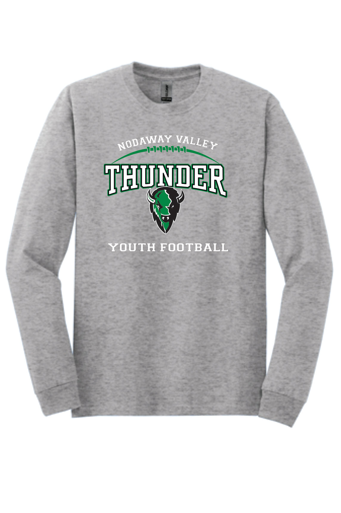 Nodaway Valley Thunder Youth Tackle Football Graphite Heather Apparel