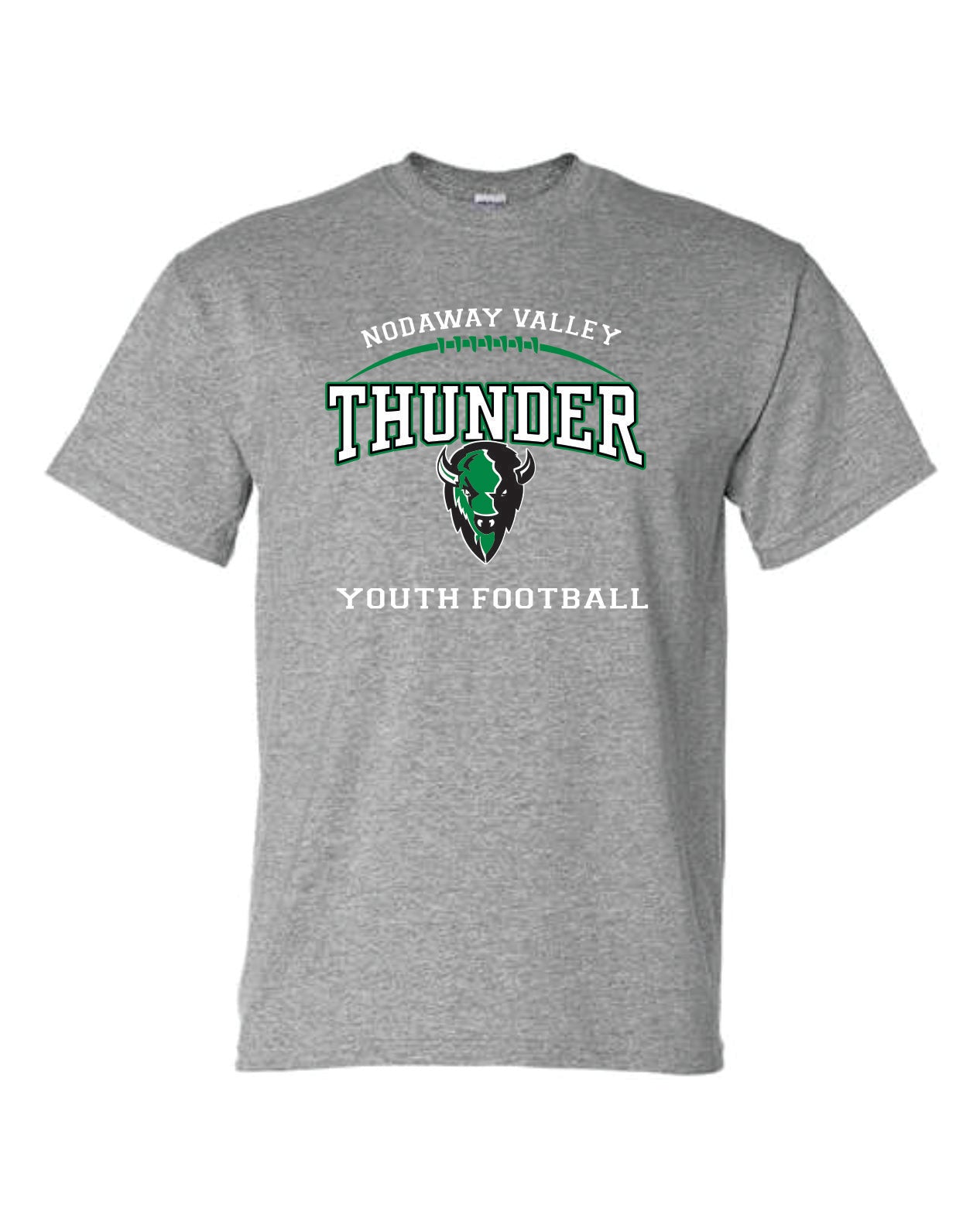 Nodaway Valley Thunder Youth Tackle Football Graphite Heather Apparel