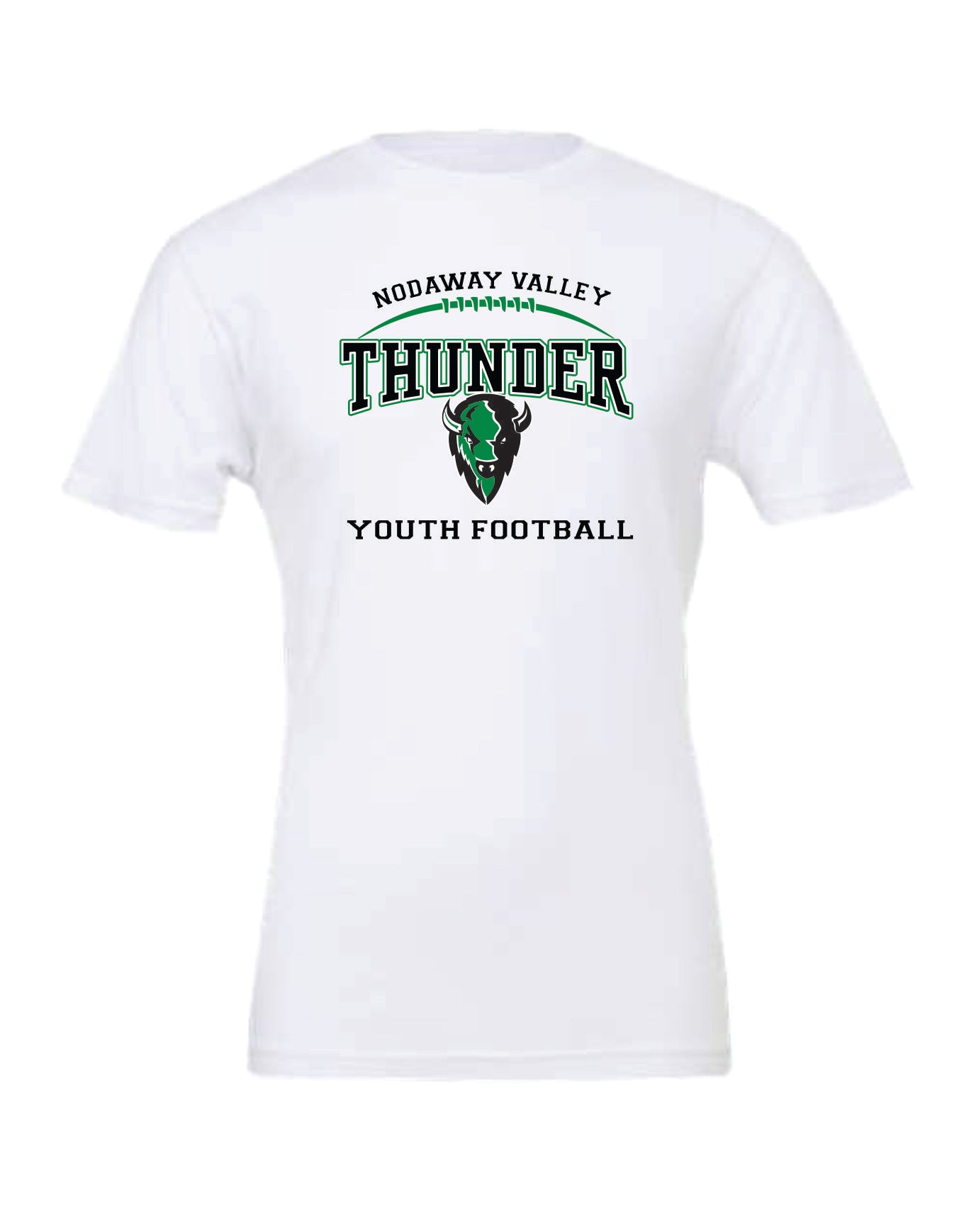 Nodaway Valley Thunder Youth Tackle Football White Apparel