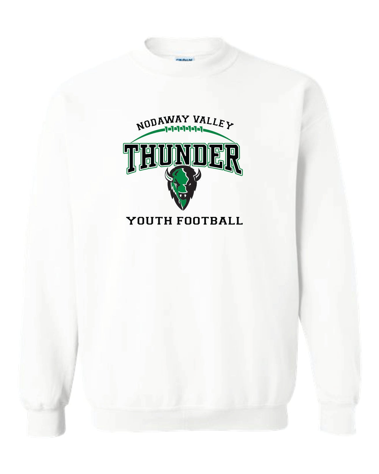 Nodaway Valley Thunder Youth Tackle Football White Apparel