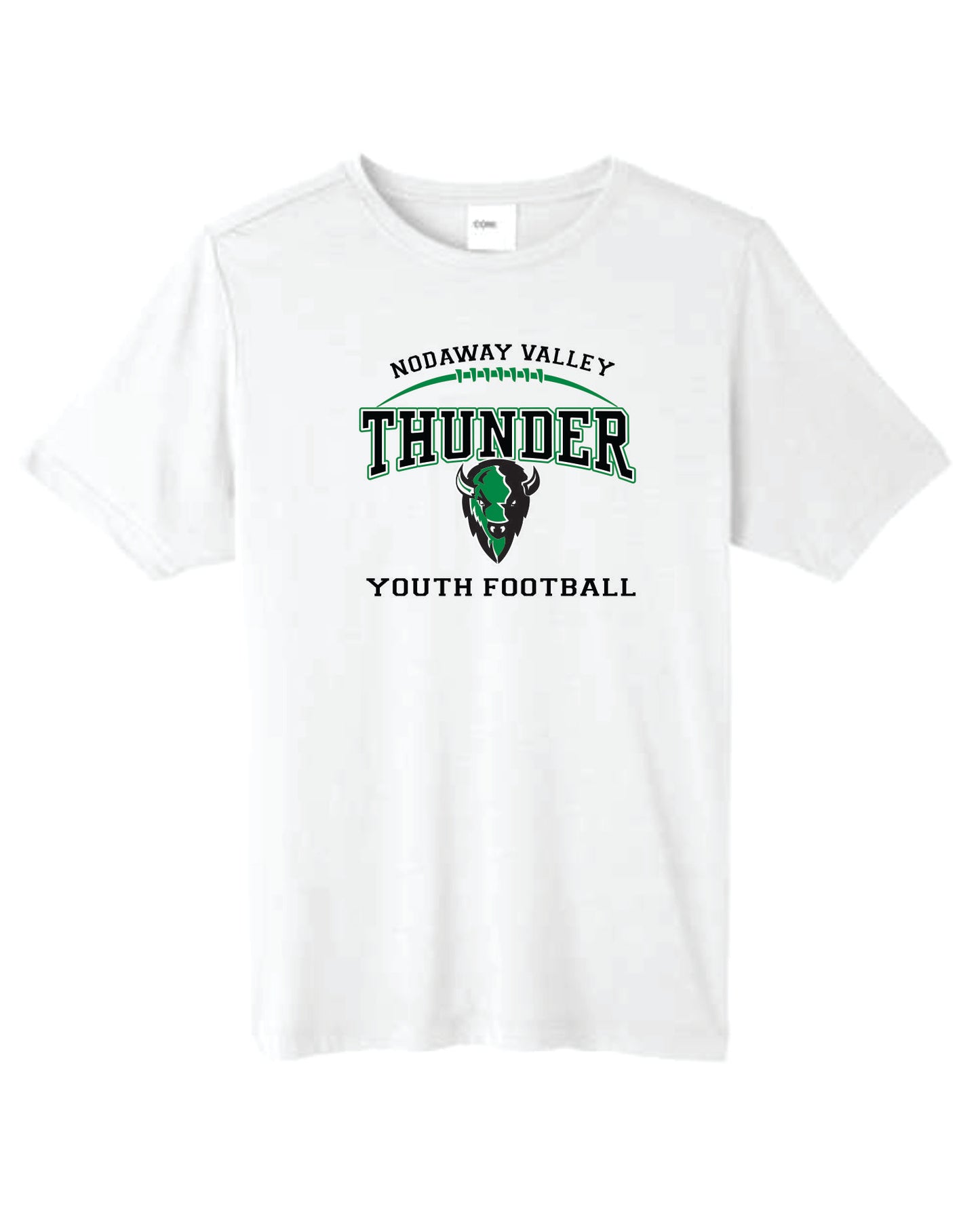 Nodaway Valley Thunder Youth Tackle Football White Apparel