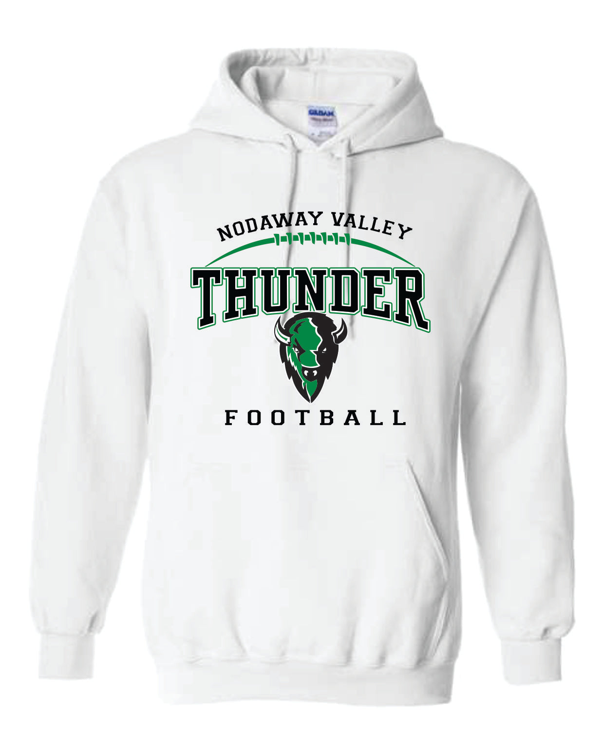Nodaway Valley Thunder Football White Apparel