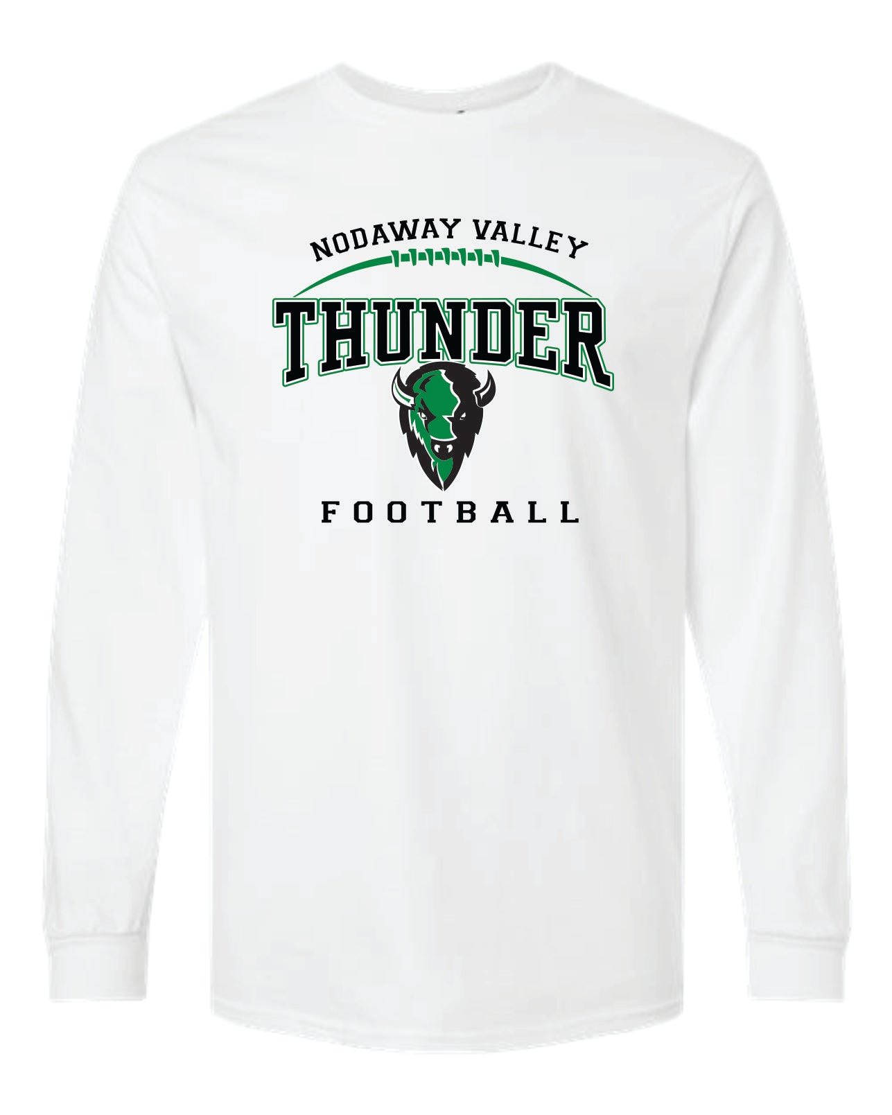 Nodaway Valley Thunder Football White Apparel