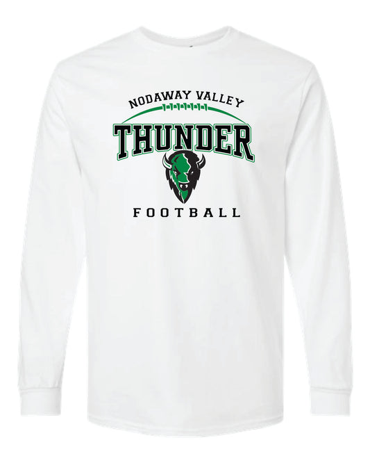 Nodaway Valley Thunder Football White Apparel