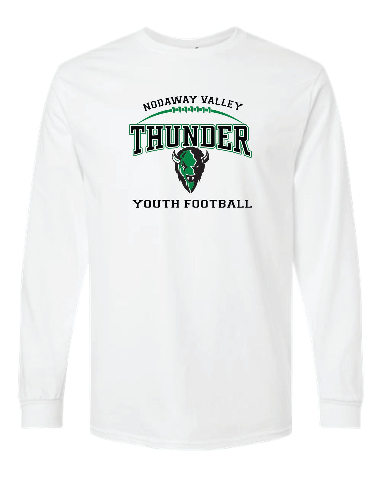 Nodaway Valley Thunder Youth Tackle Football White Apparel