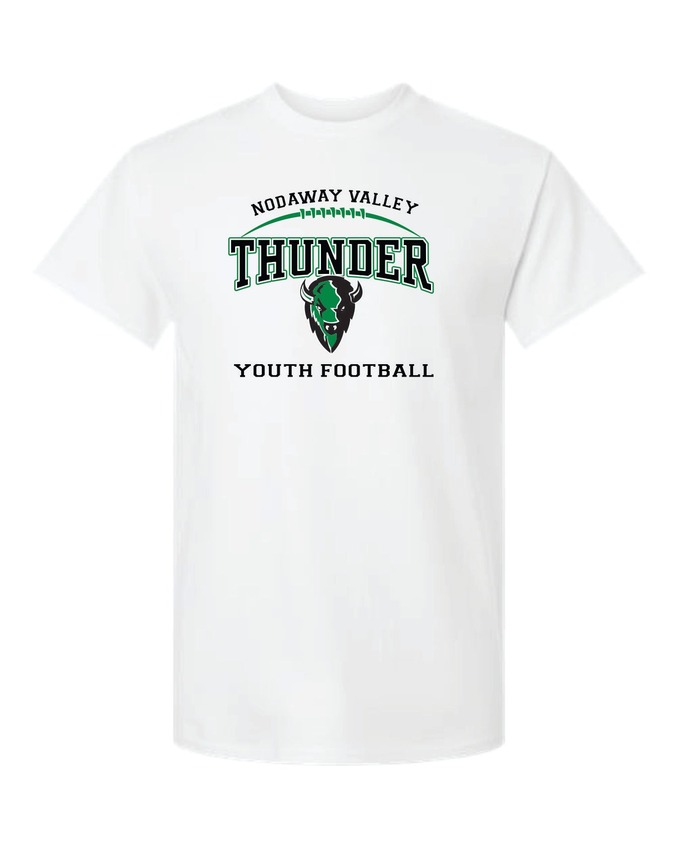Nodaway Valley Thunder Youth Tackle Football White Apparel
