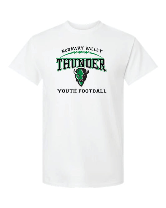 Nodaway Valley Thunder Youth Tackle Football White Apparel