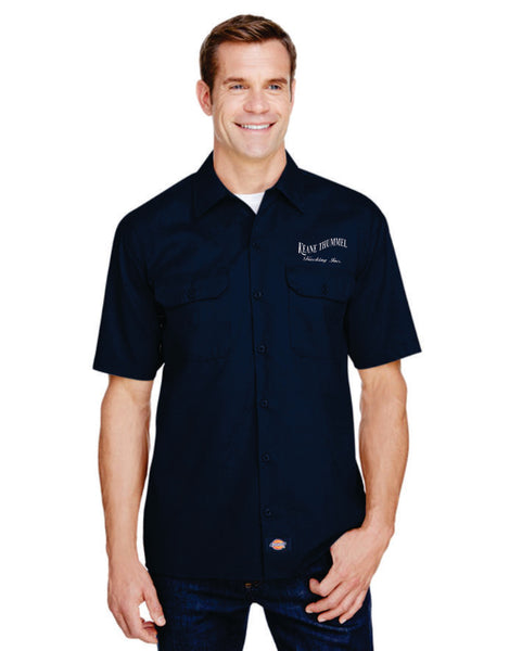 Dickies Men's FLEX Relaxed Fit Short-Sleeve Twill Work Shirt--WS675